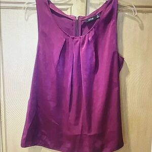 Satin Sleeveless Blouse - Purple